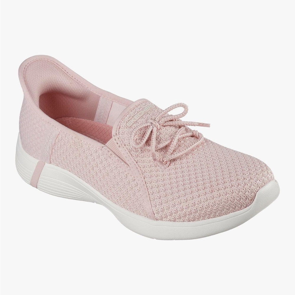 Skechers On-The-go Swift - Mirage Hands Free Slip-ins Sneakers Blush Knit, Sz 5